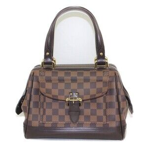 LOUIS VUITTON Knightsbridge Damier Ebene Brown Red Handbag